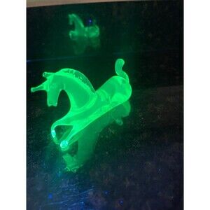 Uranium glass vaseline unicorn
